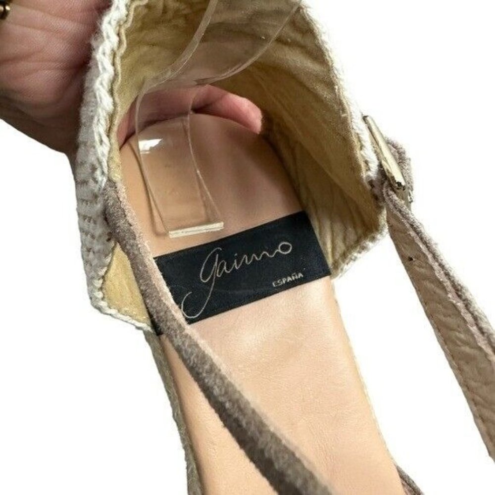 Anthropologie Giamo Obi Tan Suede Wedge Espadrilles Size 7 - Picture 6 of 8